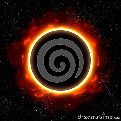 Total eclipse in space Vector Illustration