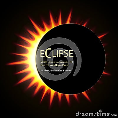 Total eclipse of the sun Vector Illustration