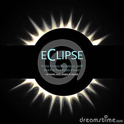 Total eclipse of the sun Vector Illustration