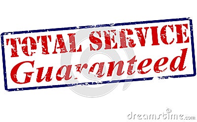 Total service guaranteed Cartoon Illustration