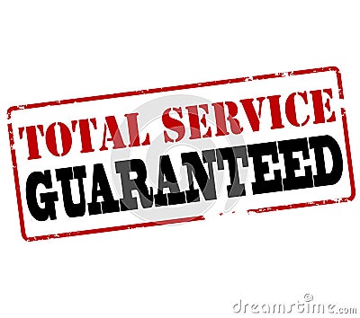 Total service guaranteed Cartoon Illustration