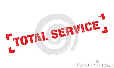 Total Service rubber stamp Vector Illustration