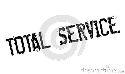 Total Service rubber stamp Vector Illustration