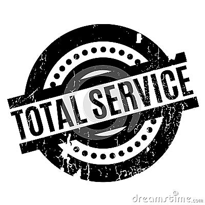 Total Service rubber stamp Vector Illustration