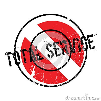 Total Service rubber stamp Vector Illustration