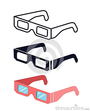 Total Solar eclipse glasses. safely view the solar eclipse.Protective glasses vector set Vector Illustration
