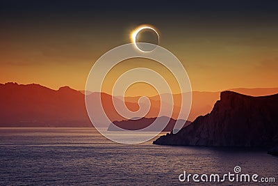 Total solar eclipse Stock Photo