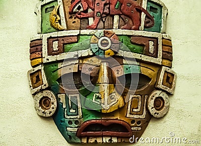 Totem mask, mask icon. Stock Photo