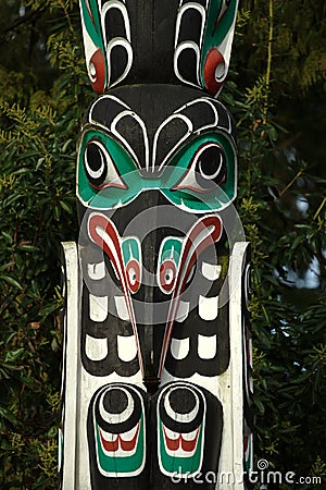 Totem Pole, Stanley Park Stock Photo