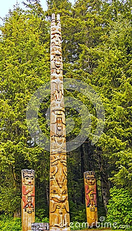 Totem Sentinels Stock Photo
