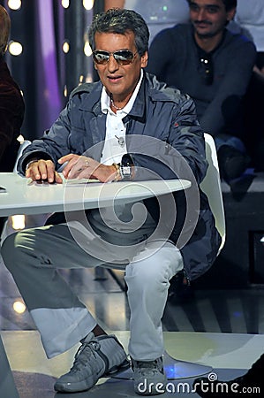 Toto Cutugno during the Rai broadcast Editorial Stock Photo