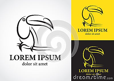 Toucan bird logo design Vector Illustration
