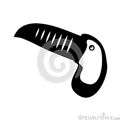 Toucan exotic bird icon Vector Illustration