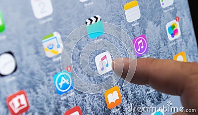 Touch on Apple Music Editorial Stock Photo