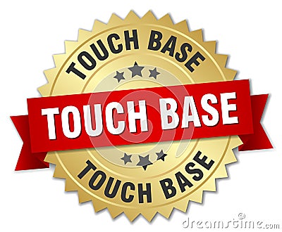 touch base badge Vector Illustration