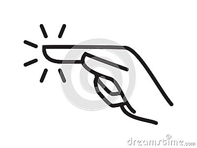 Touch hand finger vector icon. Screen choose click, push tap, touch pointer sign Vector Illustration