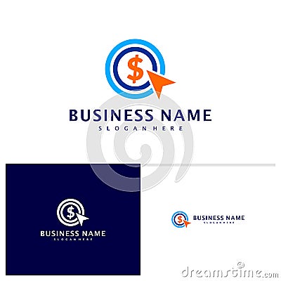 Touch Money logo Design Concept Vector. Online Coin logo Template Vector Illustration