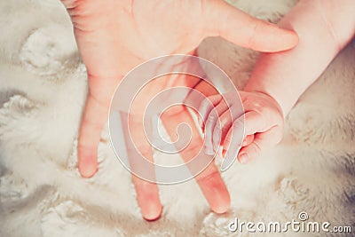 Touch of the motherhood Stock Photo