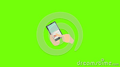 Touch phone icon animation stock video. Video of isolated - 217968493
