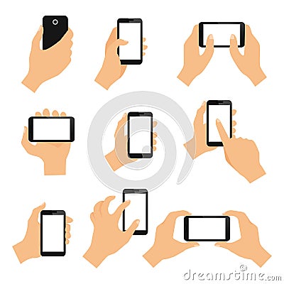 Touch screen hand gestures Vector Illustration