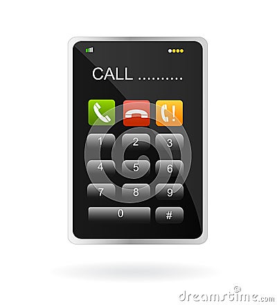 Touch screen mobile phone Vector Illustration
