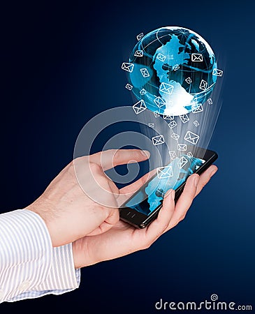 Touch screen mobile phone Stock Photo