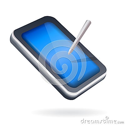 Touch screen pad device Vector Illustration