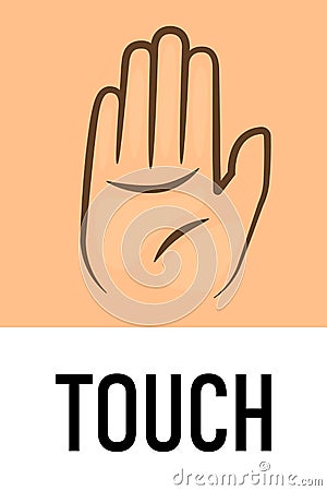 Touch sense icon Vector Illustration