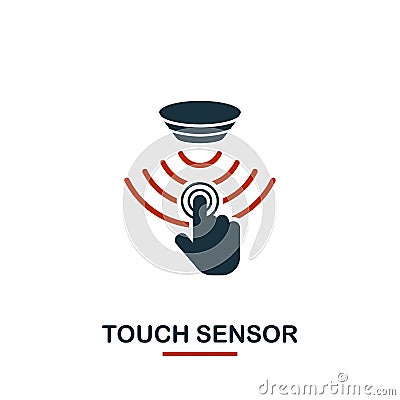 Touch Sensor icon from sensors icons collection. Creative two colors design symbol touch sensor icon. Web design, apps Vector Illustration