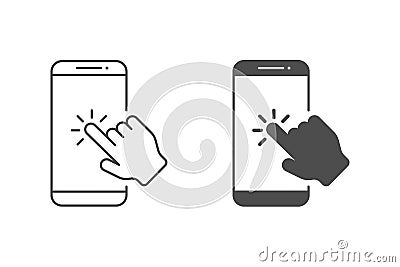 Touch smartphone screen icon Vector Illustration