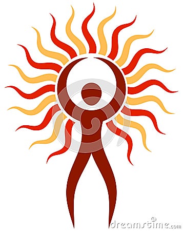 Touch the sun Vector Illustration