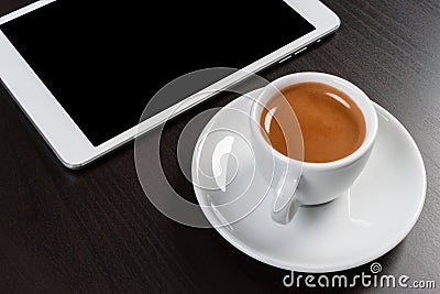 Touch tablet and coffee