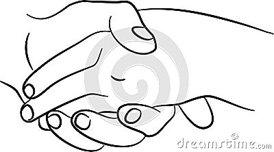 Touching hands Stock Photo