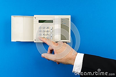 Alarmsystem being activated Stock Photo