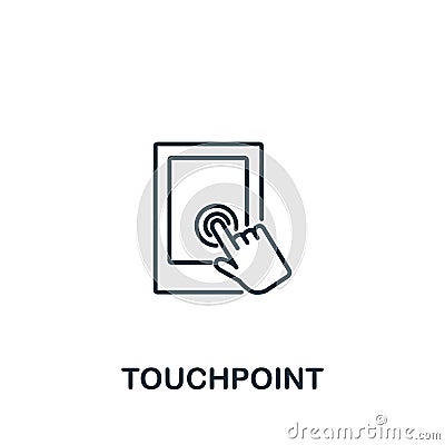 Touchpoint icon from customer service collection. Simple line element Touchpoint symbol for templates, web design and infographics Stock Photo