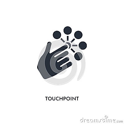 Touchpoint icon. simple element illustration. isolated trendy filled touchpoint icon on white background. can be used for web, Cartoon Illustration