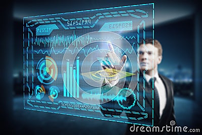 Touchscreen concept Stock Photo