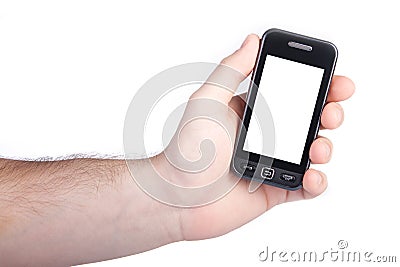 Touchscreen mobile phone Stock Photo