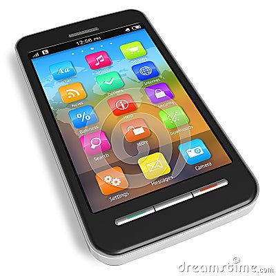 Touchscreen smartphone Stock Photo