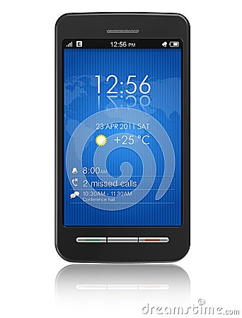 Touchscreen smartphone Stock Photo