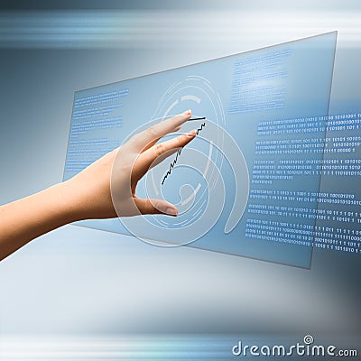 Touchscreen technology Stock Photo