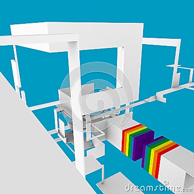 Touchtap series 2 3 is a set of structures with one point of proximity Stock Photo