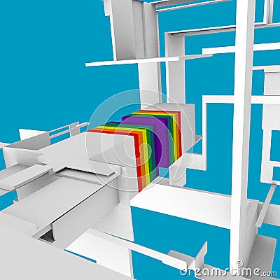 Touchtap series 2 18 is a set of structures with one point of proximity Stock Photo