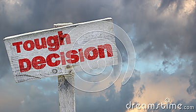 Tough Decison Stock Photo