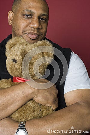 Tough guy with a soft heart Stock Photo