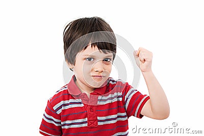 Tough kid Stock Photo