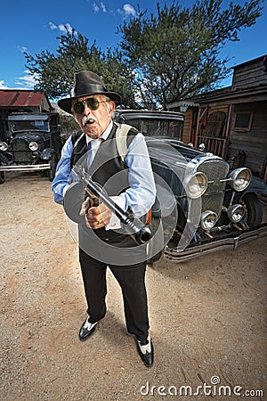 Tough Mature Gangster Stock Photo