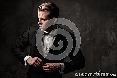 Tough sharp dressed man Stock Photo