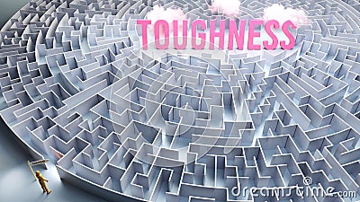 Toughness and a difficult path to reach it Stock Photo