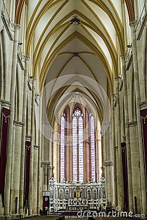 Toul - Cathedral interior Stock Photo